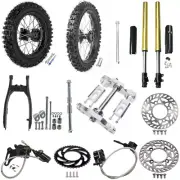 60/100-14 Front 80/100-12 Rear Wheel Tire Rim SwingArm 45/48mm Triple Tree Clamp
