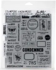 Tim Holtz Cling Stamps 7X8.5-Field Notes (Pack of 1)