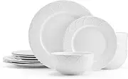 Pfaltzgraff Jules 12 Piece Dinnerware Set, Service for 4 White
