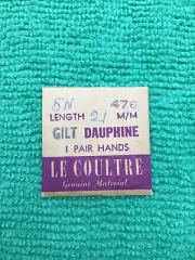 Jaeger Lecoultre Watch Gilt Dauphine Hands Pair, 5N opened package