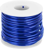 uxcell 9 Gauge Anodized Aluminum Craft Wire Bendable Bonsai Training Wire 56 Feet 3mm for Sculpting Crafts Wreath Floral Beading Jewelry Making, Dark Blue