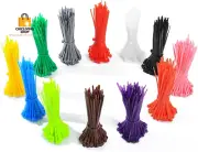 1200PCS 4" Colored Zip Ties – Nylon Self-Locking Cable Ties for Indoor/Outdoor