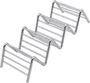 FELTECHELECTR Stainless Steel Taco Rack Stand Hold Hard Soft Shell Tacos Upright for Easy Filling and Serving Dishwasher Safe Resistant Holder for Parties and Gatherings