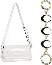 uxcell Bag Extender Chain, 1 Pcs Purse Strap Extenders Moon Shape Chain Purse Making Supplies for Replacement Handbag Shoulder Bag Wallet Decoration, Black