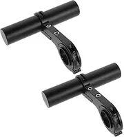 Totority 2pcs Bicycle Handlebar Extension Bracket Lightweight Mount for Speedometers and Lights Easy Installation for Enhanced Versatility for and Garage Storage