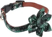 Generic Adjustable Christmas Dog Collar with Sunflower Design for Cats and Kittens Stylish Party Accessory for Birthdays Weddings and Daily Wear