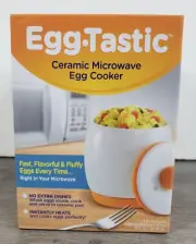 EggTastic Ceramic Microwave Egg Cooker NEW IN BOX