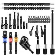 30Pcs Flexible Drill Bit Extension Kit Quick Release Soft Shaft Screwdriver Kit◇