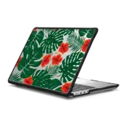 MacBook Pro 14-inch (M1 - M4) Impact Case Tropical Hibiscus Flowers Monstera Palm Leaves