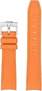 [Asackbper] 20mm Men Women Arc Curved End TPU Rubber Diving Watchband fit for Rolex/Omega X Swatch Joint MoonSwatch
