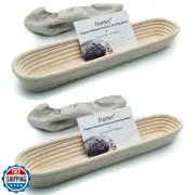Round Bread Banneton Proofing Basket with Linen Liner Cloth,5 inch Sourdough
