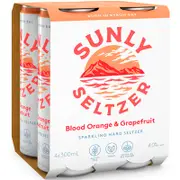 [Sunly Seltzer] Sunly Seltzer Blood Orange & Grapefruit Can 330mL