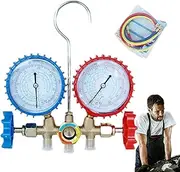 AC Gauge Set - Measuring Gauge, Diagnostic Manifold Set,Refrigerant Charge Hose, Precision Air Conditioning Gauges for R134A, R22, R410, R404A