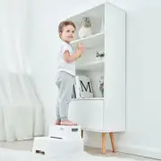 Double up Step Stool for Kids, Anti-Slip Sturdy Toddler Two Step Stool