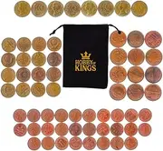 Points Coin Collection - 200 Points Total - 1, 2, 5, 10 Denominations - Themed Tokens from DE, SU, NL, FR - Retro Game Value System