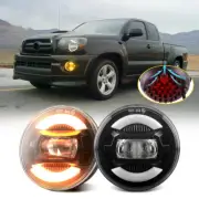 Pair 2005-2011 For Toyota Tacoma Fog Lights LED Bulbs Driving Lamps / DOT Black (for: Toyota)