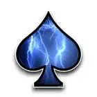Blue Lightning Thunder Storm Ace of Spades Vinyl Car Sticker Decal 100x85mm