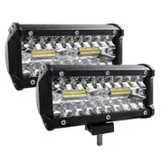 SUV 12V 24V Flood Lights Driving Lamp 2pcs 7inch Led Work Light Bar Offroad Car