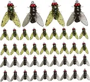 40Pcs Fly Fishing Flies Fishing Lures Fly Fishing Lures Kit Black and Yellow Fishing Lures Shrimp Scents Fly Fishing Accessories Suitable for All Kinds of Waters Fly Fishing
