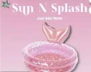 Sun N Splash Mermaid Pool 9in Inflatable Pool Pink