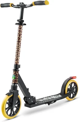 Kick Scooter Adult Teenagers Kids- 2 Wheel Kids Scooter with Adjustable T-Bar Ha