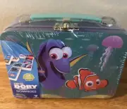Disney Pixar Finding Dory Dominoes in Collectors Tin Lunch Pail Case - SEALED