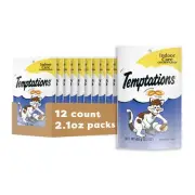 Temptations Indoor Care Crunchy and Soft Cat Treats, Chicken Flavor, 2.1 oz.