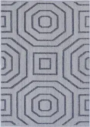 Vanuatu Hale Charcoal Geometric Flatweave Rug