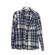 NWT A.P.C. Mens Jacket Blue Surchemise Trek Plaid Wool Blend Shacket Size L