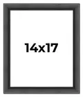 14x17 Contemporary Black Wood Frame UV Acrylic and Acid Free Foam Board