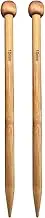 Weabetfu Large Size Bamboo Knitting Needle Straight Single Pointed Thick Knit Needles 10-inch Length Jumbo Knitting Needles for Huge Chunky Yarn Handmade DIY Knitting,US Size 15(10mm)