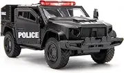 BDTCTK 1/36 Scale JLTV Armored Car Police Car Model, Zinc Alloy Die-Cast Pull Back Vehicles Kid Toys for Boy Girl Gift (Black)
