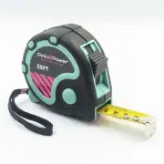 25 Ft Tape Measure with Fractions Blue Heavy-Duty Small Measuring Retractable