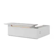 Modern Furniture LUSH 240cm Executive Desk Left Return - White & Taupe