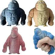 2 Pack Funny Squishy Monkey Stress Balls for Kids and Adults, Figure for Kids and Adults, Gorilla Sensory Balls Fidget Toy for Party Favors, Decompress and Squeeze Stress Toy
