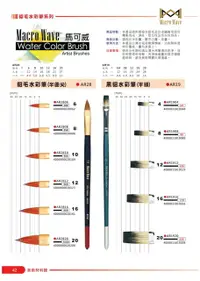 在飛比找樂天市場購物網優惠-普思AP Marco Wave 貂毛水彩筆-半圓尖(AR28