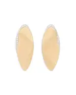 Marco Bicego Diamond Pave Statement Earrings in 18K White & Yellow Gold, 0.53 tcw