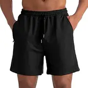 [KEOYA] Mens Workout Shorts Athletic Running Shorts Quick Dry Elastic Gym Shorts Bodybuilding Jogging with Pockets