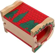 Wooden Train Set Accessories Train Tunnel Scene for Boys and Girls Railroad Track Expansion
