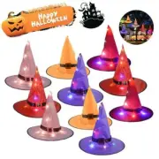 Halloween LED Light Up Witch Hat Glowing Witches Caps Props Hanging Decor #T