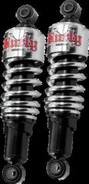 Burly 10.5in Rear Slammer Shock Absorber Pair Dyna Super Glide Conv 99