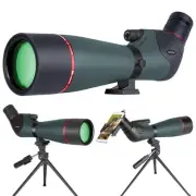 20-60x80 Spotting Scopes for Target Shooting, BAK4 Waterproof Spotting Scope ...
