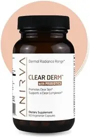 Clear Skin Supplement with Zinc for Adults, Formulated To Battle Hormonal Acne, Zinc Pills for Acne, Rosacea Skin Supplement, Zinc Supplements for Adult Acne - Anirva ClearDerm