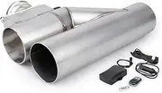 Muzhen Store 2.5'' 3.0'' Stainless Steel Headers Y Pipe Electric Exhaust Cutout Single Valve With Remote Control Cut Out Down Pipe Kit (Color : 2.5INCH)