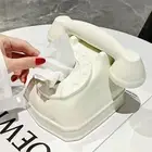 Minimalist Tissue Box Cover Cartoon Telephone Tissue Dispenser Coffee Table