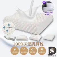 在飛比找Yahoo奇摩購物中心優惠-岱思夢 100%天然乳膠枕_1入 泰國乳膠 人體工學 枕頭 