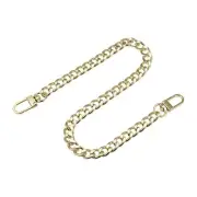 Iron Flat Chain Strap, 16" Handbag Chains Purse Straps DIY Replacement, Gold