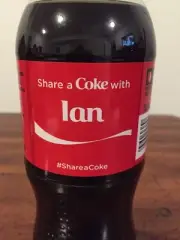 Share a COKE with Ian 20 fl oz Collectible Bottle Rare Coca-Cola HTF 2015