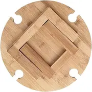 NOLITOY Low Folding Table for Outdoor Use Portable Picnic Desk Compact Beach Table Durable Wood Design for Camping Travel for Picnics Bbqs and Outdoor Events