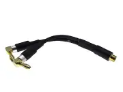 From OZ Quality 1PC RCA Female To 2 90 Deg Banana Male Plug Adapter Cable + F.P!